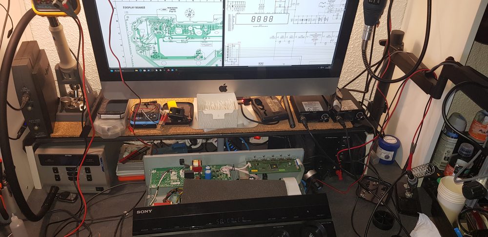 Poste de contrôle pour carte audio en atelier